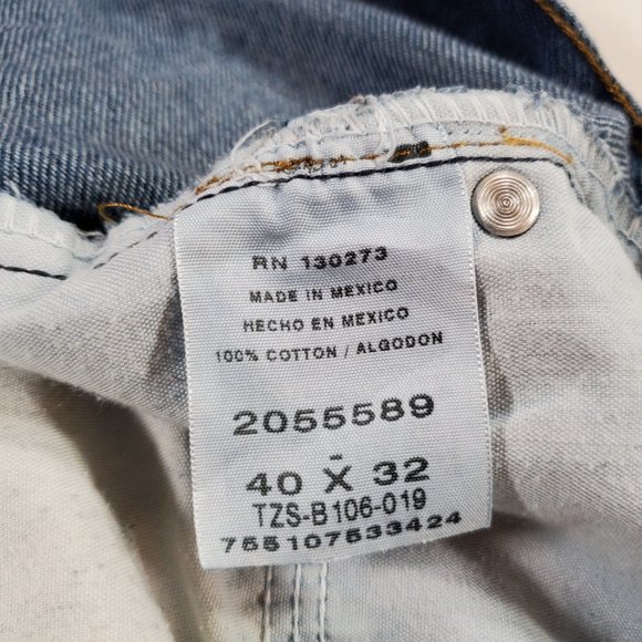 Lee Jeans Mens 40x32 Heavy Blue Denim Relaxed Fit Straight Leg Casual Classic - Picture 15 of 15